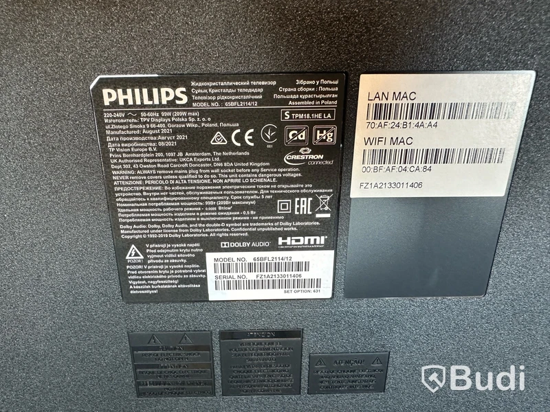 TV Philips 65BFL2114/12 65 tum 4K. inkl fjärrkontroll.