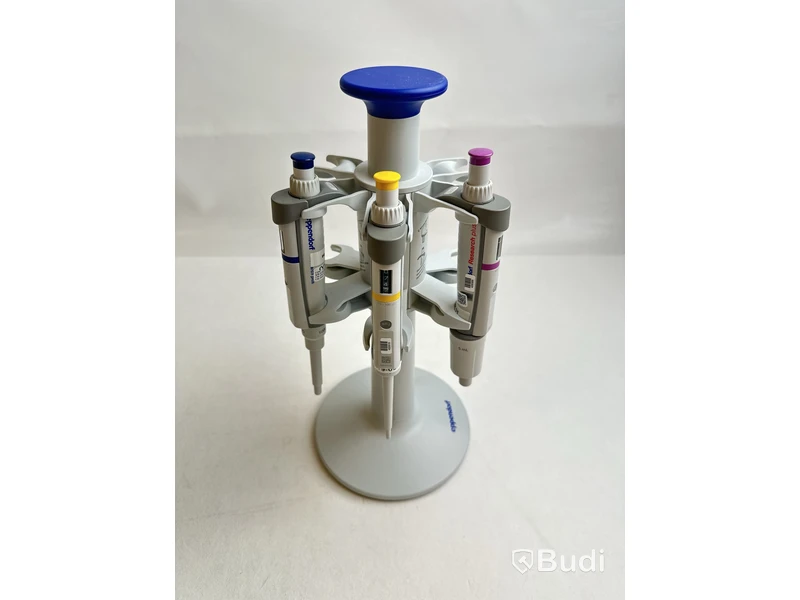 Pipetthållare Eppendorf och 3 st. Pipetter Eppendorf Research Plus