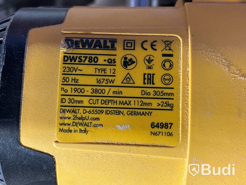 Kap- & gersåg Dewalt DWS780 med sågbänk DE7023