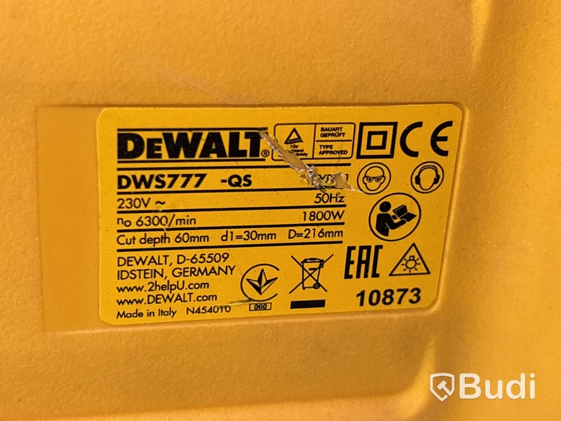 Kap- & gersåg Dewalt DWS777 med sågbänk DE7023