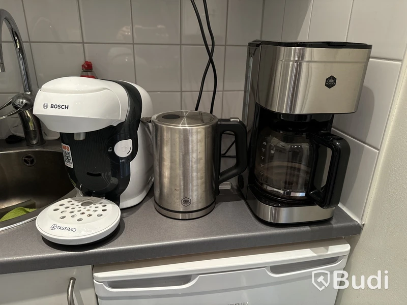 Kaffebryggare, vattenkokare samt kapselmaskin