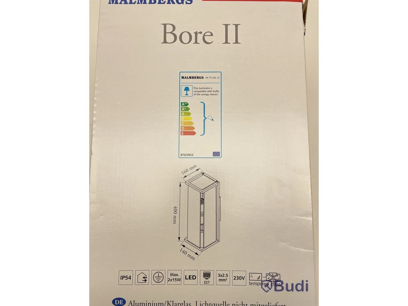 Väggarmatur Malmbergs, Bore II