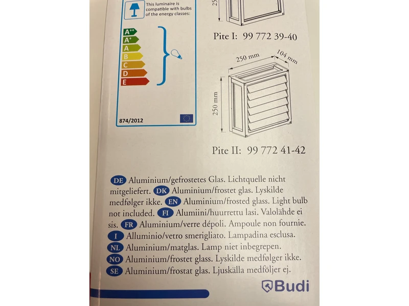 Väggarmatur Malmbergs, Pite II