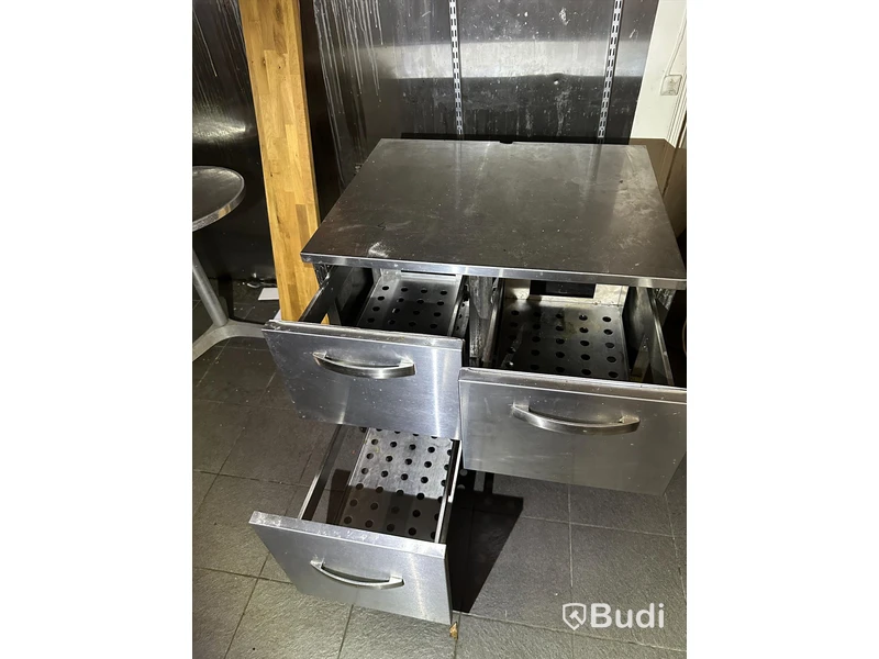 Kylbänk 3 st lådor, Inox Baltic