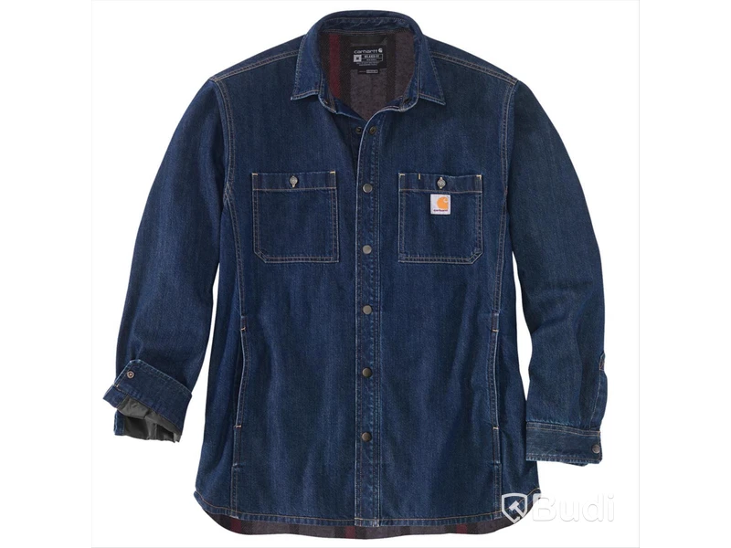 FLEECEFODRAD SKJORTA CARHARTT, Stl L, 105605, DENIM