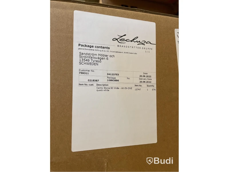 Canto stone 80 wide, Lechuza, vit