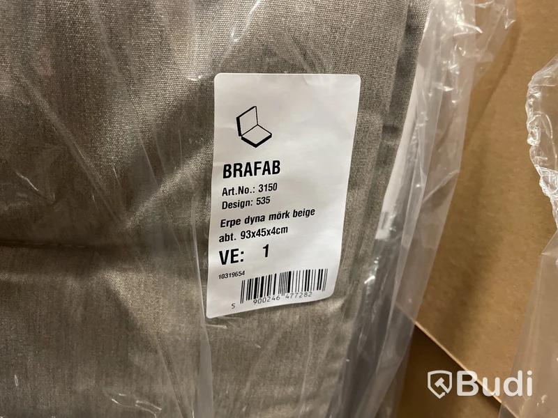 10 st. Sittdynor Brafab, mörk beige, nya i kartong