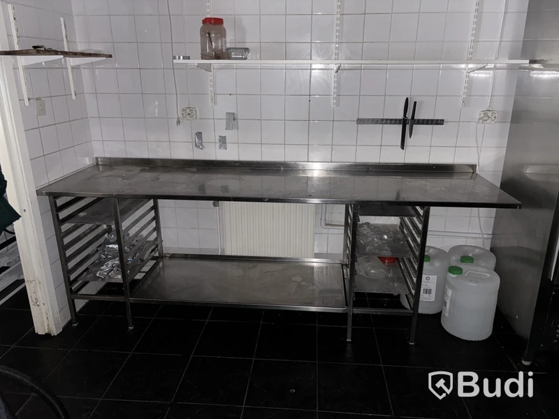 Rostfri bänk 250 cm