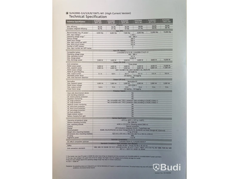 Hybridväxelriktare Huawei-SUN2000-10KTL-M1- 10KW.