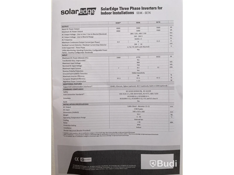 Växelriktare SolarEdge SE7K Set app - 7KW.