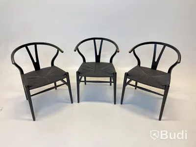 3 st. Stolar Carl Hansen & Son, CH24 svarta