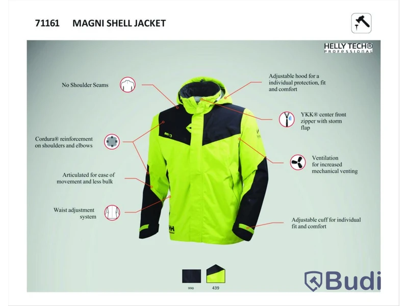 JACKA HH 71161-990 SVART, MAGNI STL M