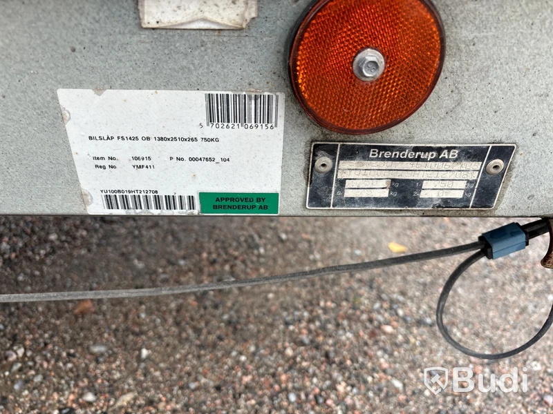 Släpvagn med gallergrindar, Brenderup 750 kg, -2017