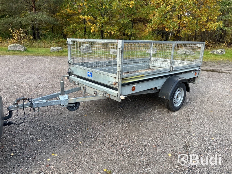 Släpvagn med gallergrindar, Brenderup 750 kg, -2017