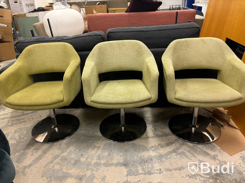 3 st.  Snurrfåtöljer, Johansson Design Largo