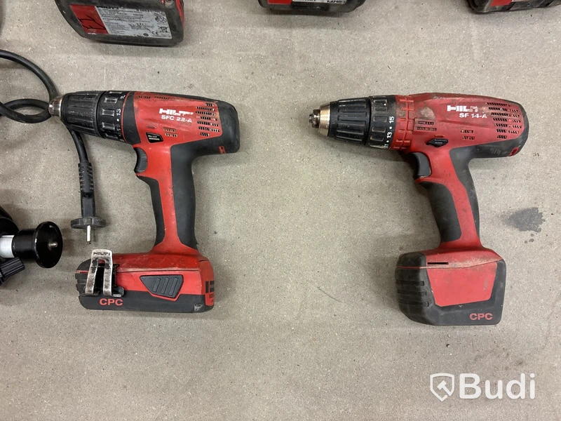 13 st blandade Hilti maskiner