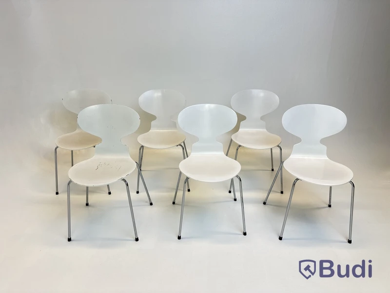 6 st. Stolar Fritz Hansen, Myran, Design Arne Jacobsen