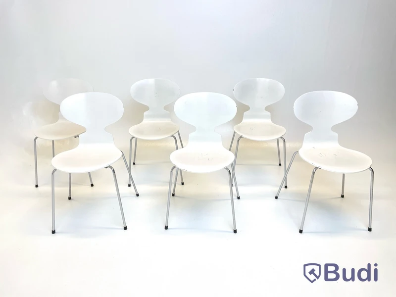 6 st. Stolar Fritz Hansen, Myran, Design Arne Jacobsen