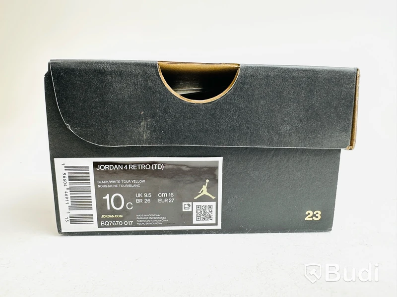 Sneakers Air Jordan 4 Retro TD 'Thunder', barn, stl. 27