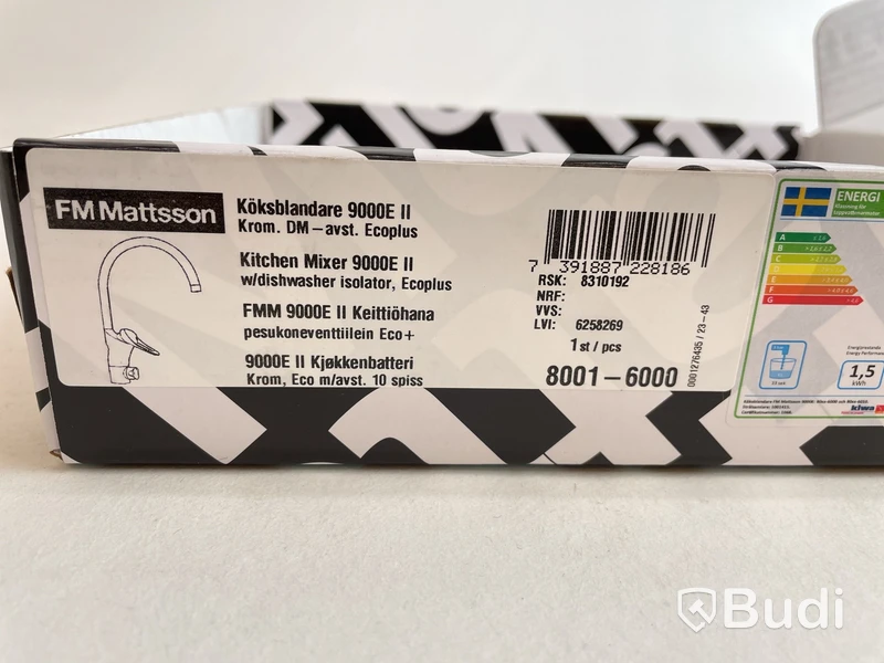 Köksblandare FM Mattsson, 9000E II, krom