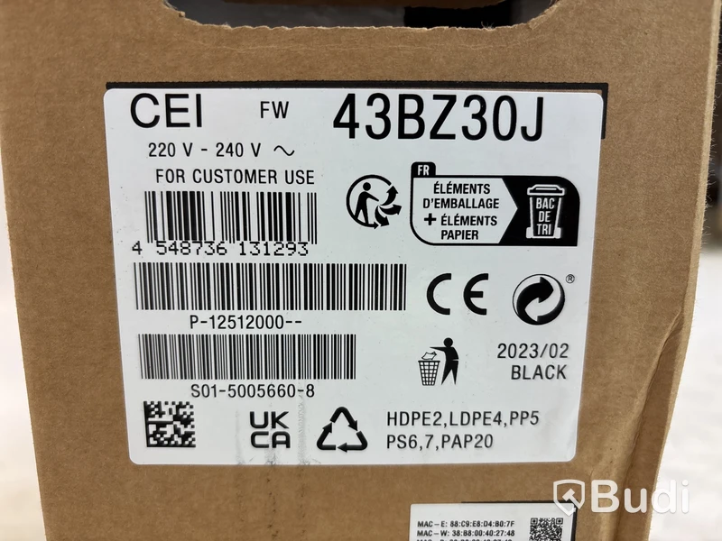 TV skärm Sony Bravia BZ30J 43 tum