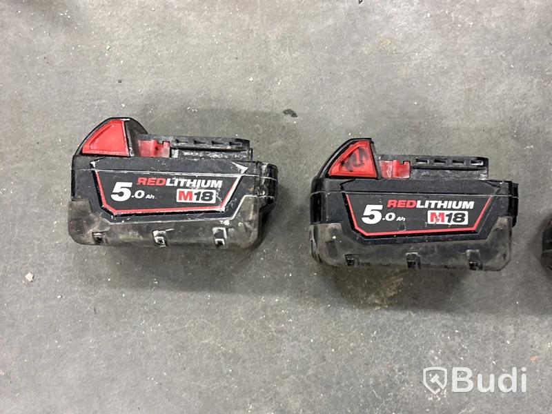 6 st batterimaskiner Milwaukee