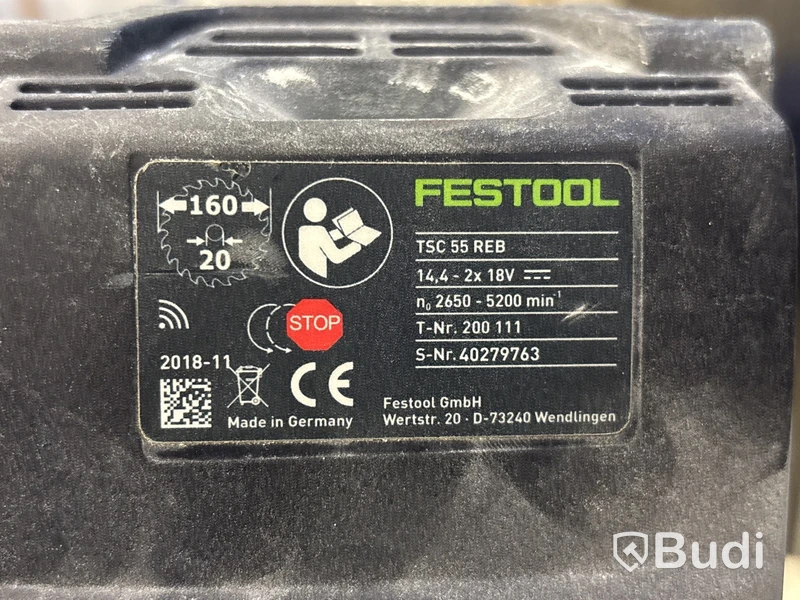 Batteridriven sänksåg Festool TSC 55 REB - 2018