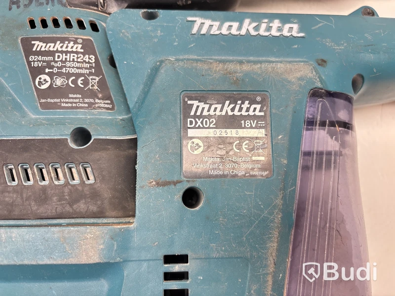 2 st. Kombihammare och dammutsugningssystem Makita, DHR202, DHR243 och DX02