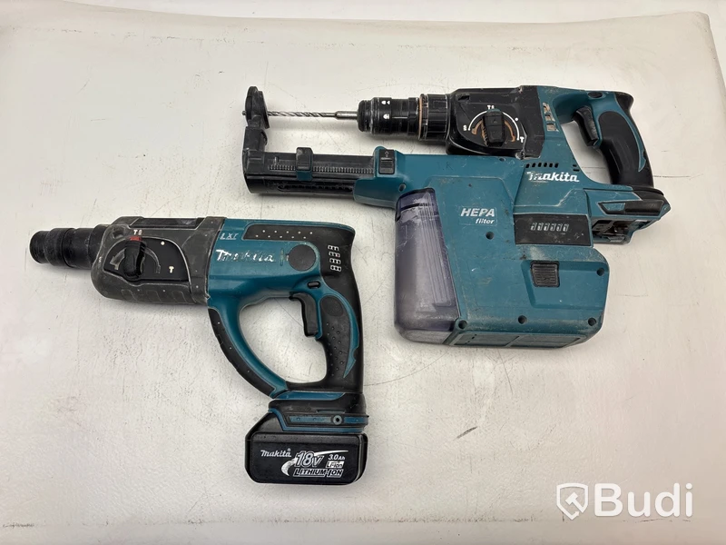 2 st. Kombihammare och dammutsugningssystem Makita, DHR202, DHR243 och DX02