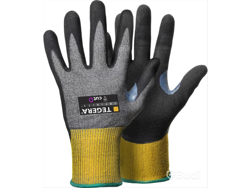 11 st. MONTAGEHANDSKE INFINITY 8807, NITRIL 15GG SLÄT SVART CUT D stl. 7