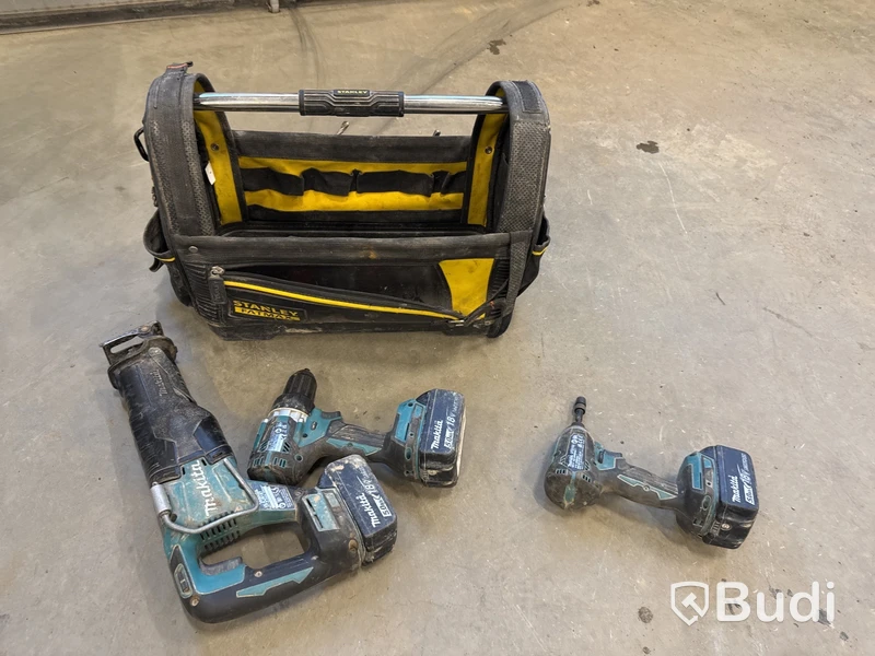 Verktygsväska med 3 st. Makita-verktyg ink batterier