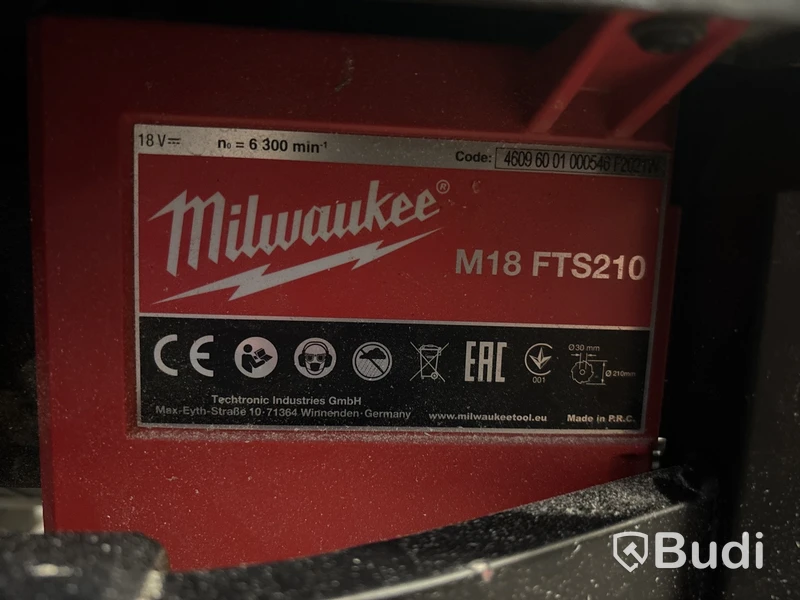 Bordcirkelsåg Milwaukee FTS210 med 9.0 Ah batteri & stativ TSS 1000