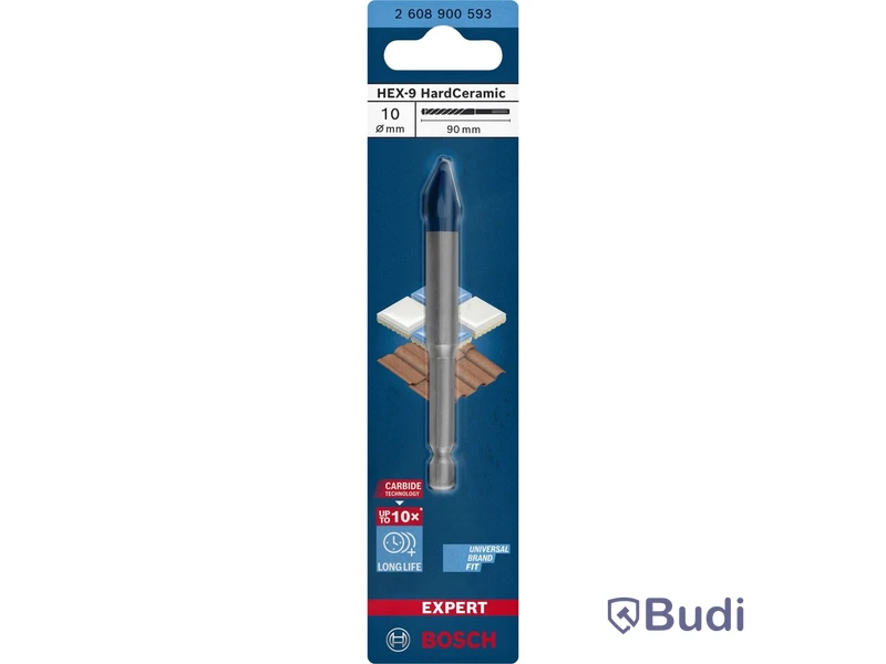 16 st. Borr, Bosch Expert, Hex-9 Hard ceramic, ø 10mm