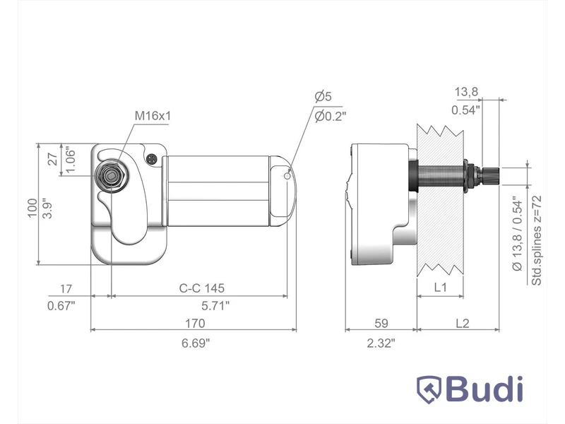 Torkarmotor W12 vattentät