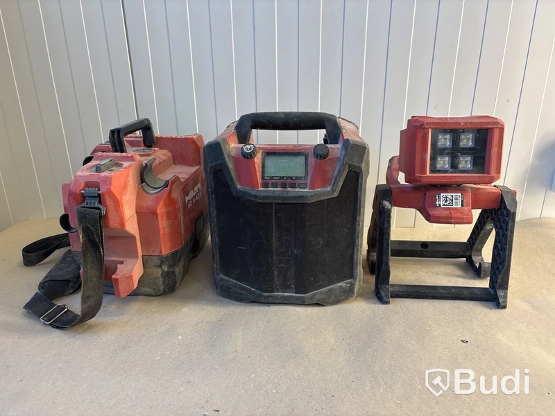 Batteridriven dammsugare, stereo & lampa Hilti