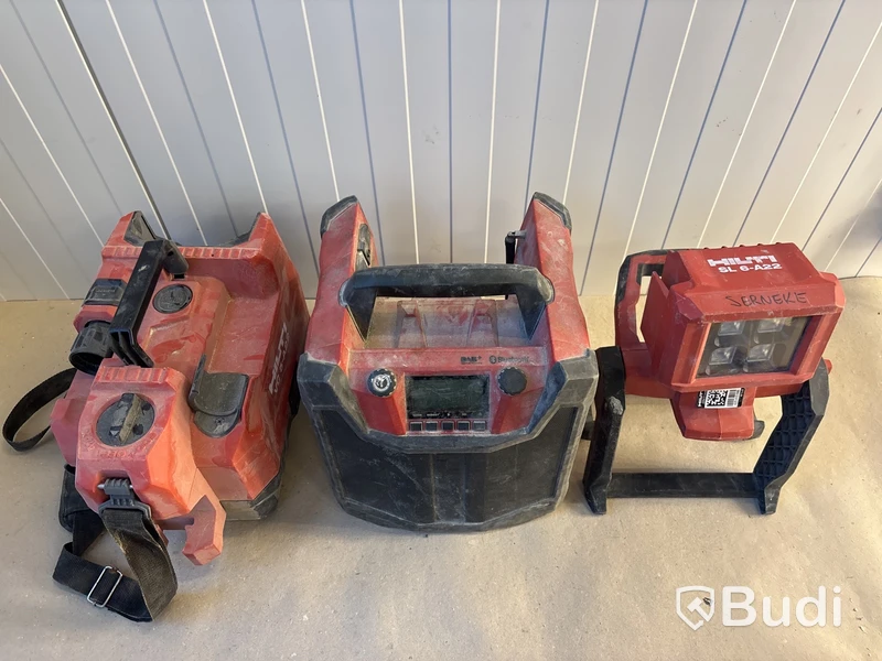 Batteridriven dammsugare, stereo & lampa Hilti