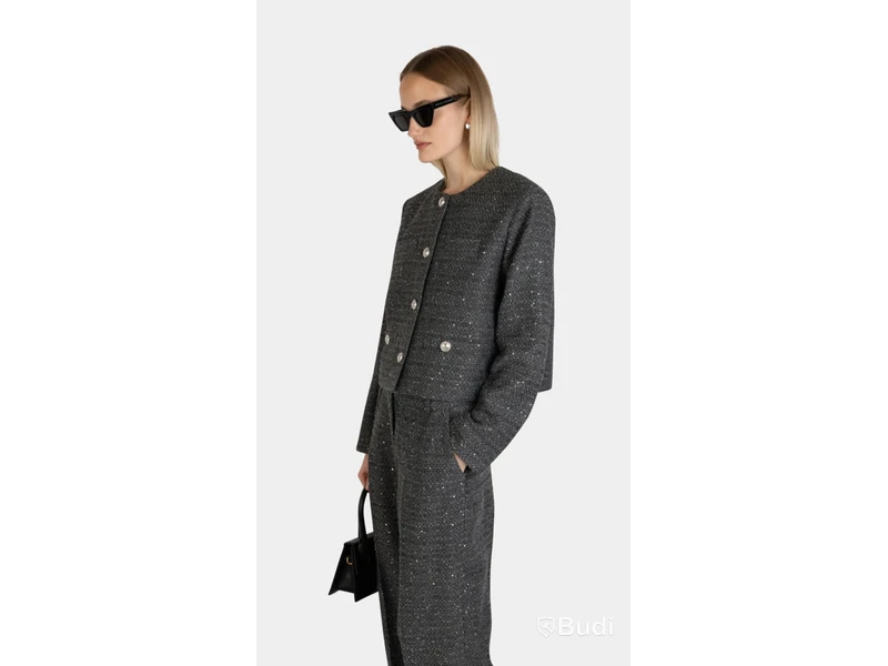 Jacka Nathalie Schuterman, Gaia Sequin Tweed Jacket, grå, stl. 40