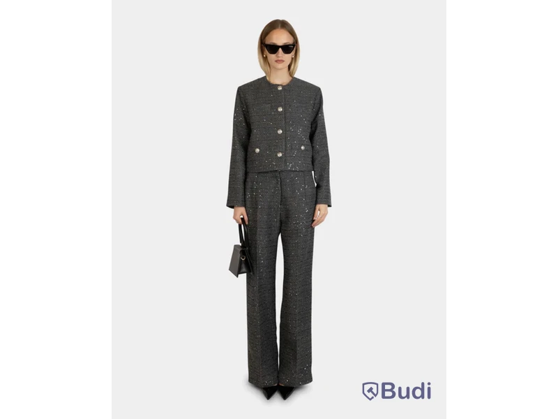 Jacka Nathalie Schuterman, Gaia Sequin Tweed Jacket, grå, stl. 40