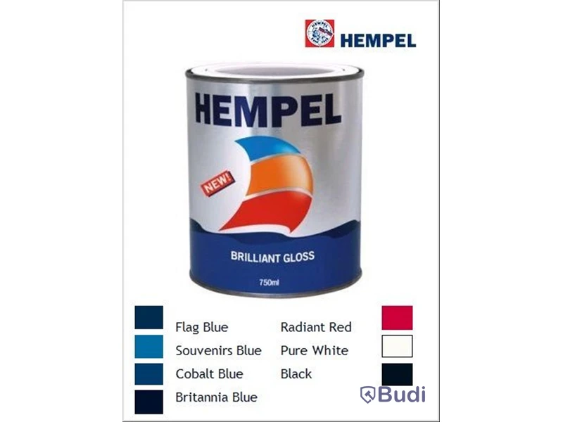 4 st. Båtfärg Hempel Brilliant Gloss Black 19990, 750 ml