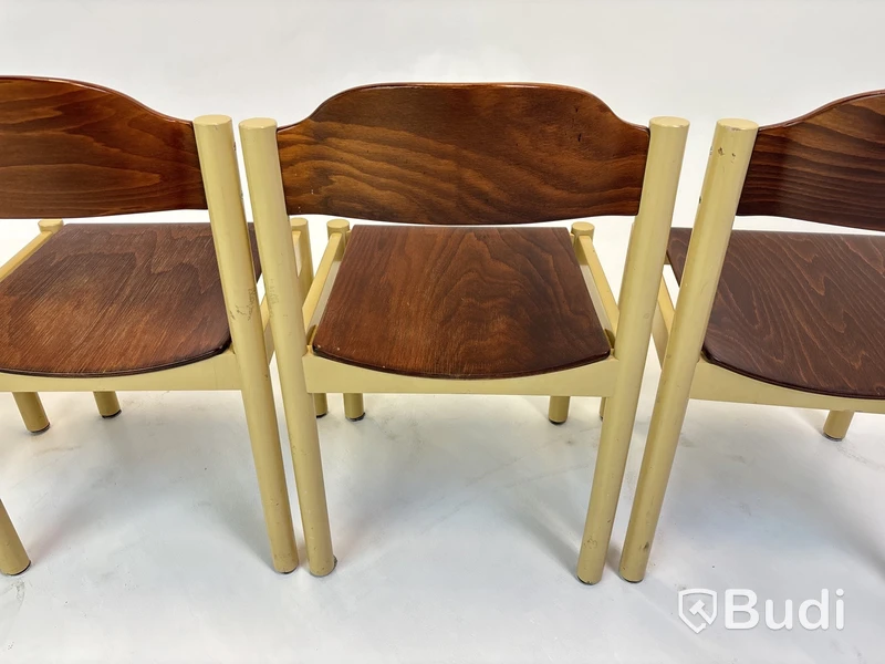 4 st. Designstolar i trä