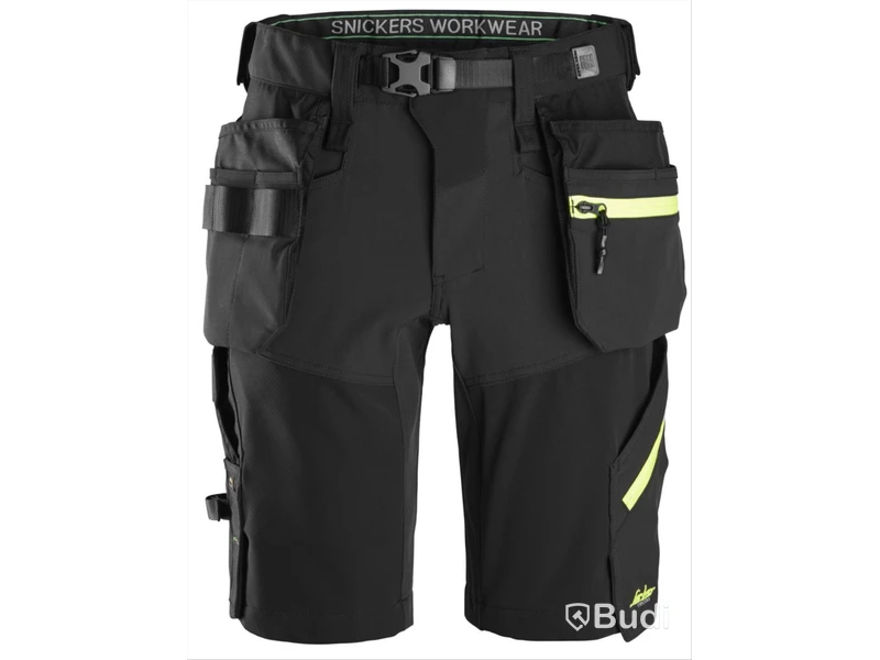 SHORTS SNICKERS, 6140 SVART, STRETCH FW HF, STL. 46