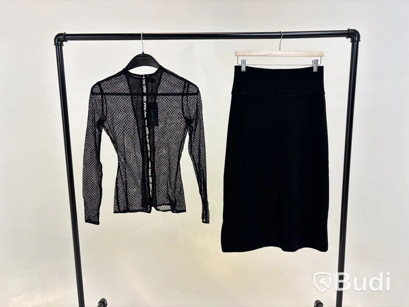 Tvådelad Set med topp och kjol, Leoni, svart, stl. S - By Nathalie Schuterman, Design Filippa Fuxe