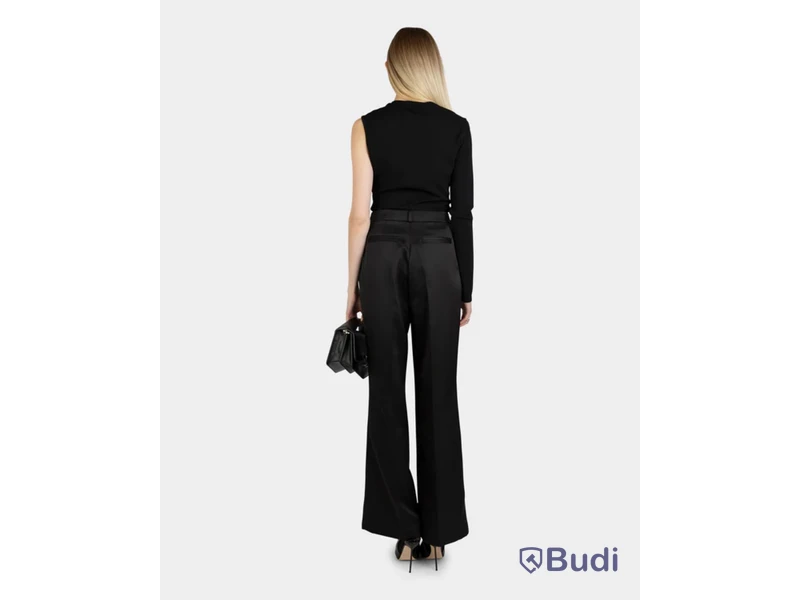 Byxor Nathalie Schuterman, Satin Angelina Pants Black, stl. M