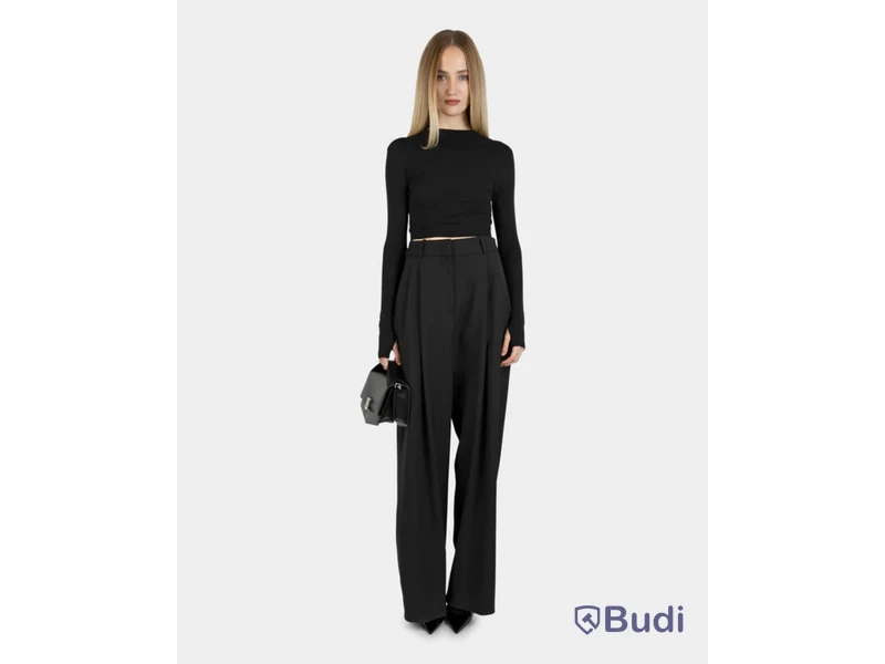 Top Nathalie Schuterman, Ellen cropped sweater, svart, stl. 34