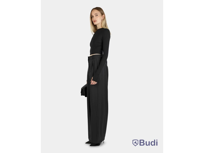 Top Nathalie Schuterman, Ellen cropped sweater, svart, stl. 34