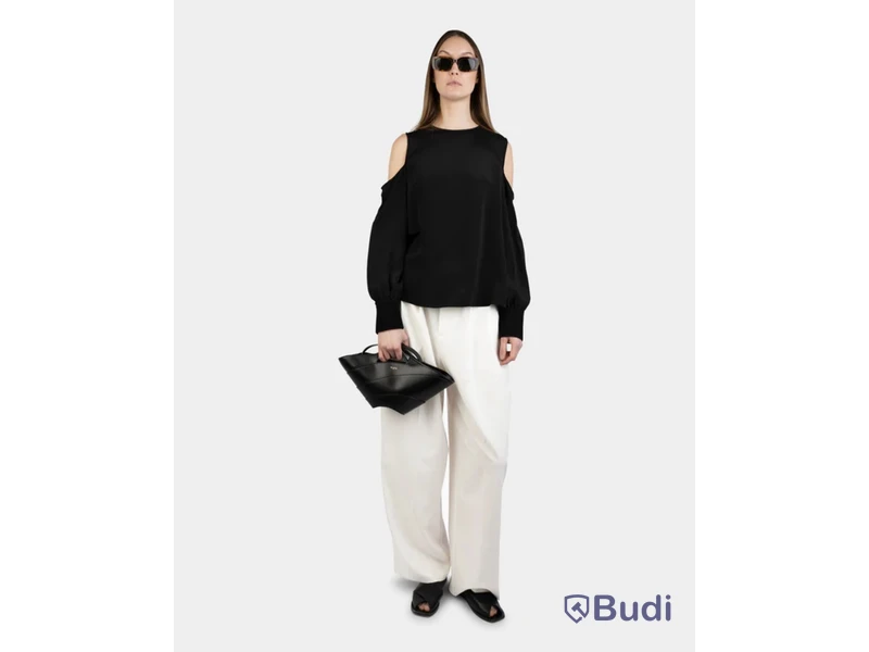 Top Nathalie Schuterman, Louisa silk top, svart, stl. 36