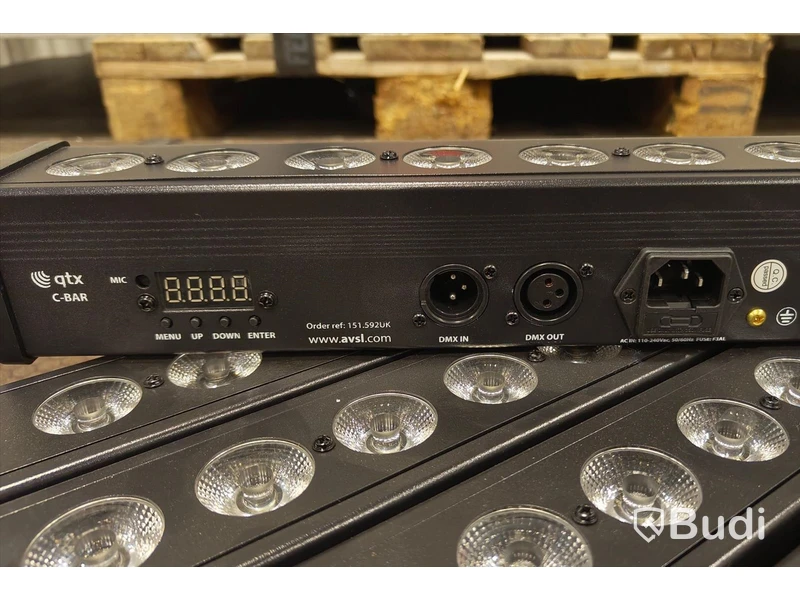6 st, QTX C-Bar, 24 x 3w RGB 3-in-1, 80w.