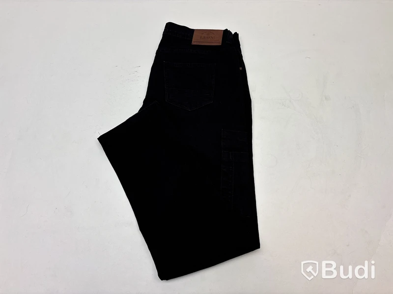 JEANS DAM STRETCH, LEON, 3218 SVART, NYTELLO, STL. 42
