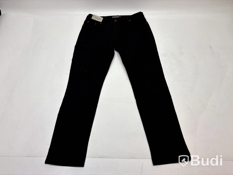 JEANS DAM STRETCH, LEON, 3218 SVART, NYTELLO, STL. 42