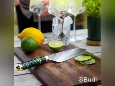 3 st. Kockkniv Bon Centuri Chefs Knife, 20 cm, Saint Marquis green